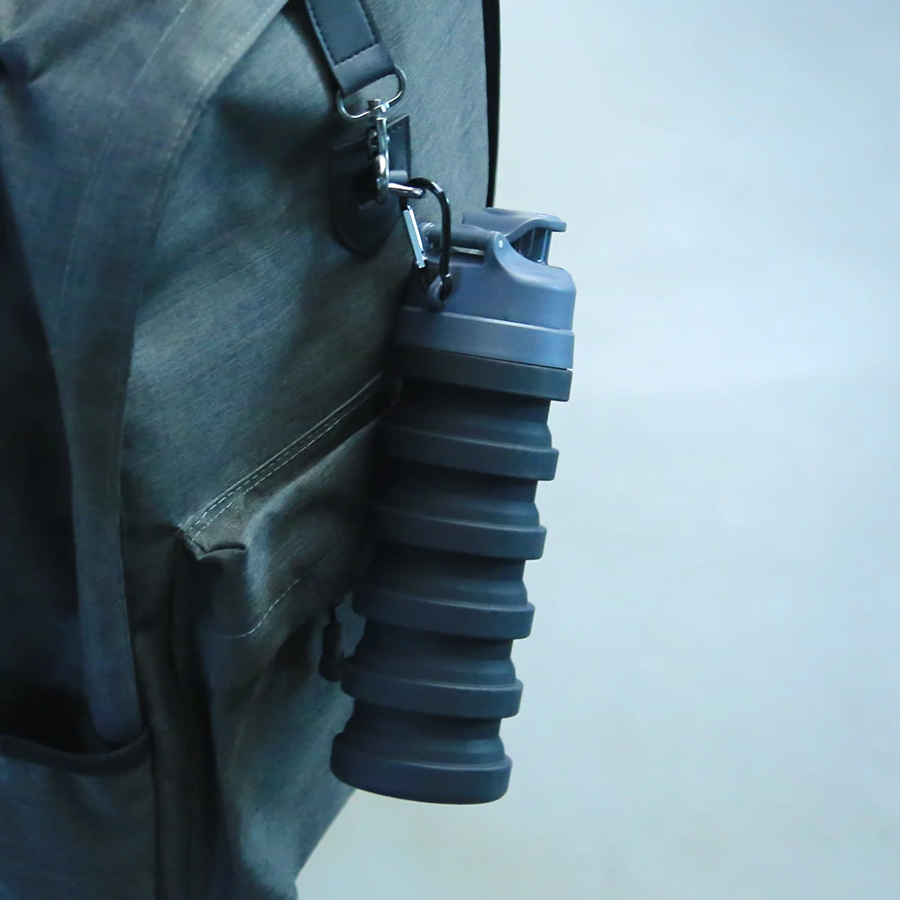 RYHX Factory 500 мл Спортивные гибкие Экологичные складные силиконовые бутылки для воды