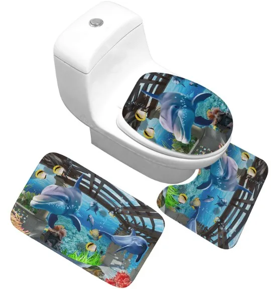 CAMMITEVER 3 шт. Противоскользящий Набор ковриков для ванной коврик для ванной комнаты коврик для туалета ванная комната влагопоглащающая Поверхность Коврик