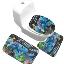 CAMMITEVER 3 шт. Противоскользящий Набор ковриков для ванной коврик для ванной комнаты коврик для туалета ванная комната влагопоглащающая Поверхность Коврик