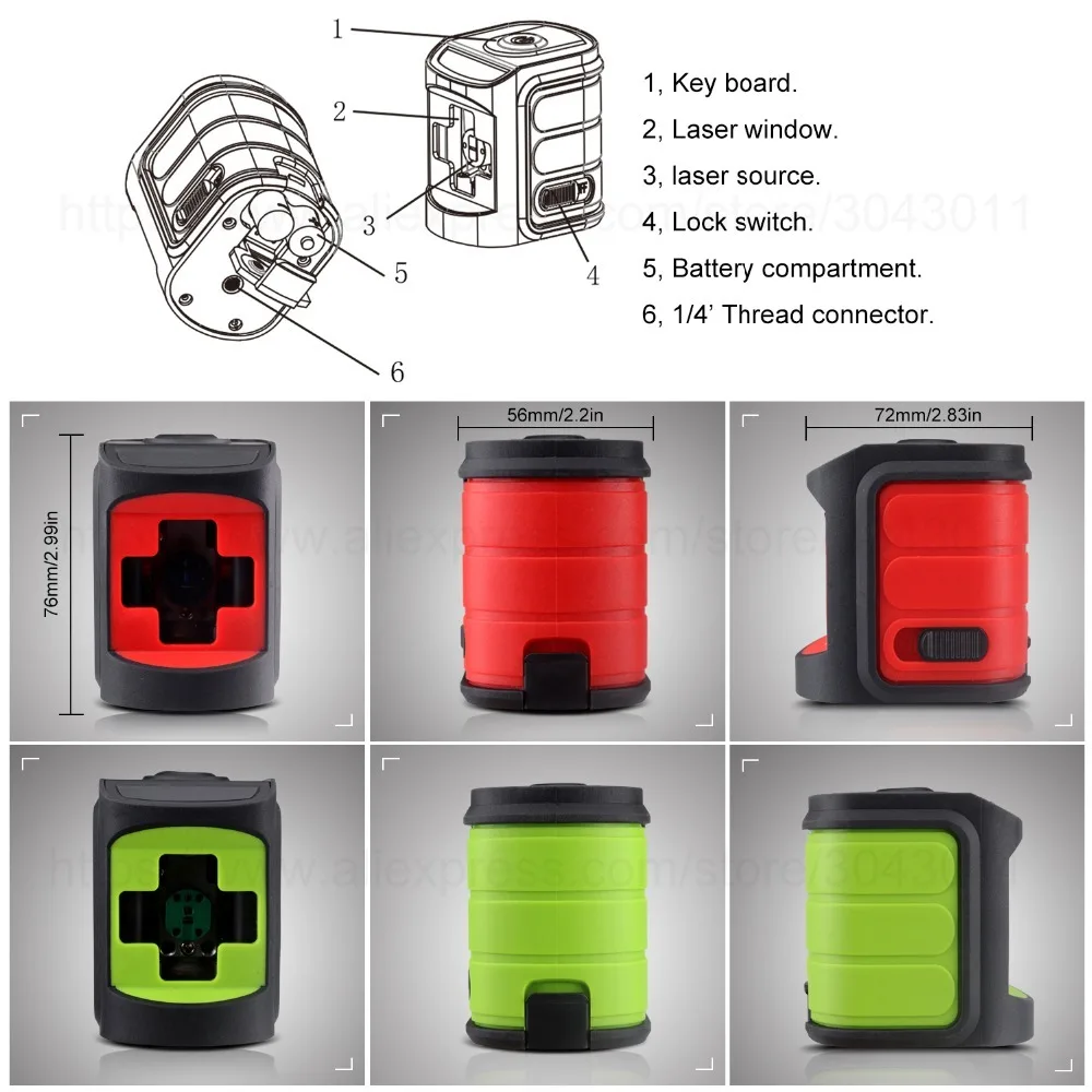 Портативный красный/зеленый 2 линии лазерный уровень самонивелирующийся внутренний и открытый горизонтальный и вертикальный Крест линии украшения инструменты