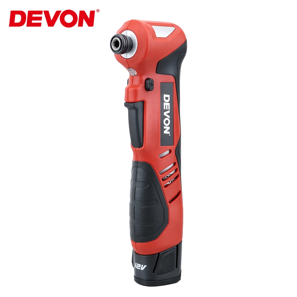 

DEVON 1/4" Electric Ratchet Wrench Impact Screwdriver Cordless Scaffolding 80NM 12V Rechargeable Angle Impact Power Tools Drill