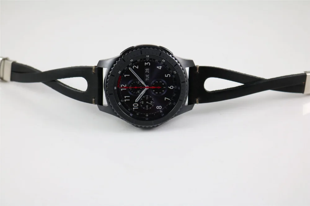 С кожаным браслетом для samsung Galaxy watch 46 мм Ременная Передача S3 Frontier классический ремешок для часов 22 мм спортивный браслет huawei watch GT 46 мм