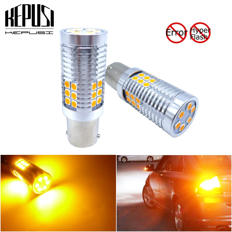 3157 Amber LED Turn Signal Light Bulb Built-in load resistor 2x