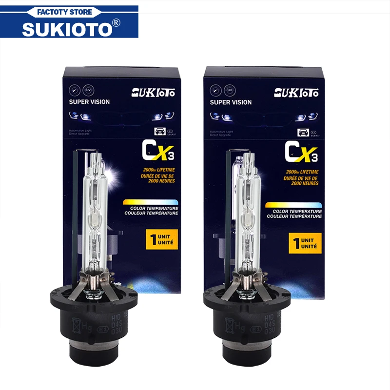 SUKIOTO 2PCS Fast Bright 5500K D2S Replacement Car Headlight Bulbs 35W D4S Xenon HID Lamp For Avalon Venza Sienna ES300 GS350 (27)