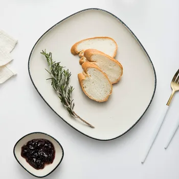 

Home creative net red tray ins wind nordic western food steak dish ceramic dinner plate YHJ022508