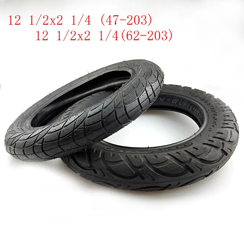 

Size 12 1/2 X 2 1/4 ( 47/57/62-203 )Tire fits Many Gas Electric Scooters Inch tube Tire For ST01 ST02 e-Bike 1/2*2