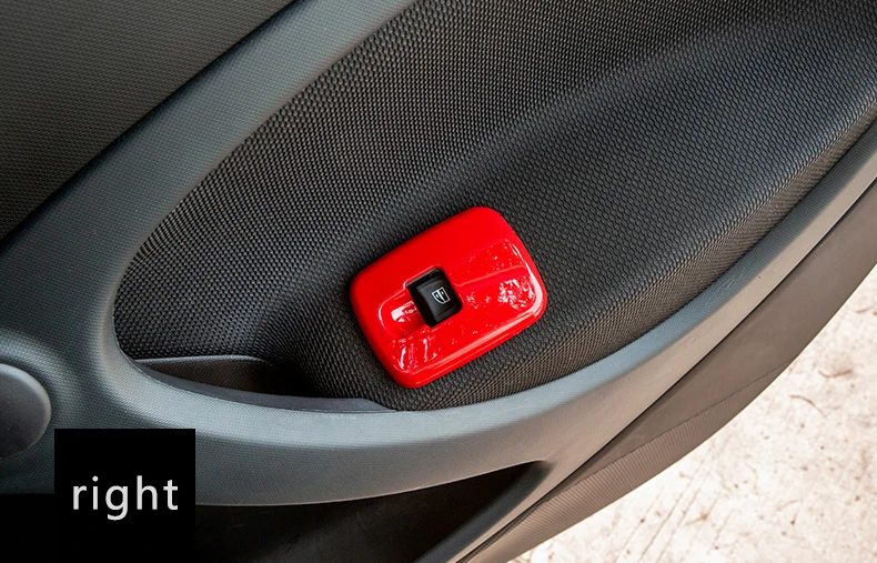 Электростеклоподъемники для автомобилей кнопка переключения панель украшение крышка для Mercedes Smart 453 fortwo forfour автомобиль Стайлинг Аксессуары стикер
