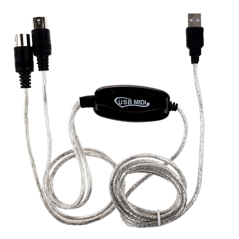 Кабель преобразователь MIDI USB с интерфейсом для ПК и музыкальной