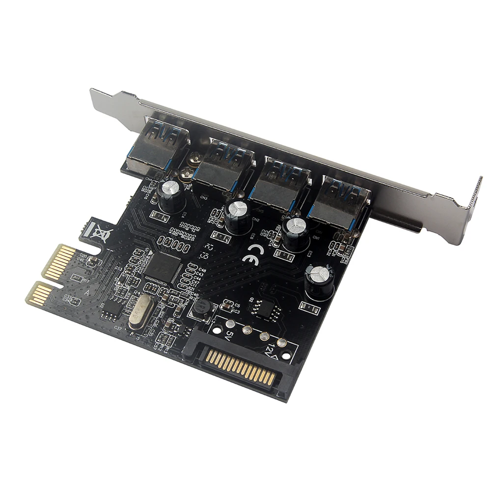 Карта расширения PCI Express на 4 порта USB 3 0 с интерфейсом SATA|Платы расширения| |