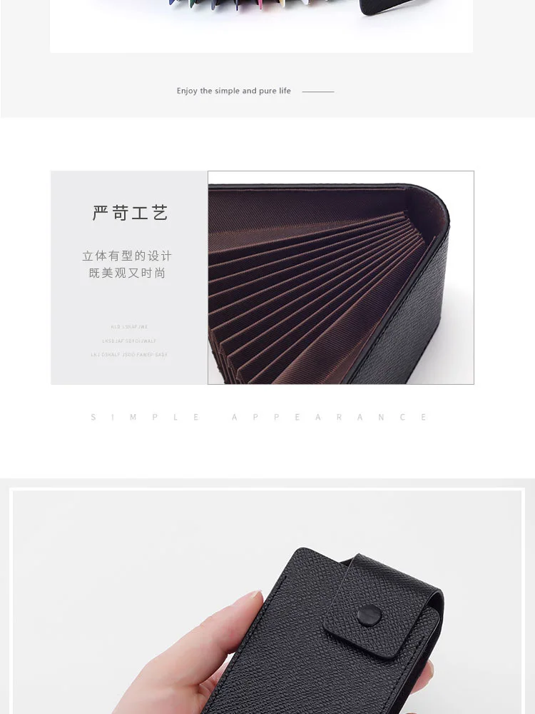 Pu Leather Business Men's Card Pack Credit Card Holder Women Pocket Unisex Card Case Bank Card Box Card Minimalist Wallet