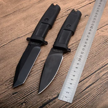 

Best folding knives Black ck0078 57HRC 440C fixed hunting blade Rubber handle multitoo couteau de survie militaire