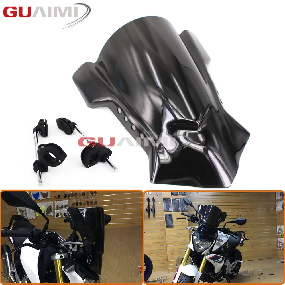 Для BMW S1000R 2014 2017 F800R 2009 G310R 2016 лобовое стекло ветровое 7/8 &quotи 1&quot и 1 1/8 &quotкрепление
