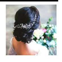 Гребень для волос для невесты, украшение для волос, Европейский Хрустальный цветок, имитирующий жемчуг, ручная вставка для волос, аксессуары для банкета, группа