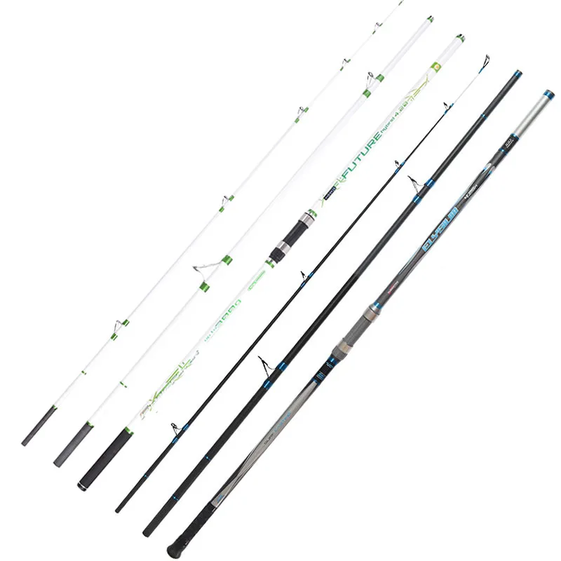 PROD 4001293853666 2pcs 4.25M long casting carp rod beach far shot high
carbon fiber insert section gaming 3section surf rod