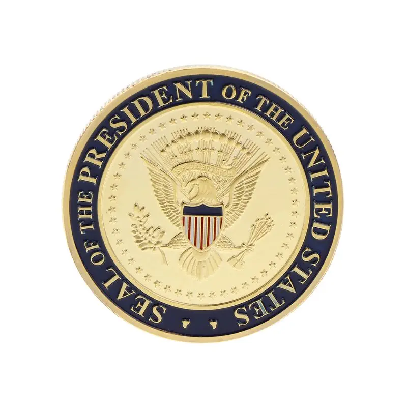Commemorative Coin America President Trump Speech Crafts Art Storage Souvenir Alloy Round Gifts