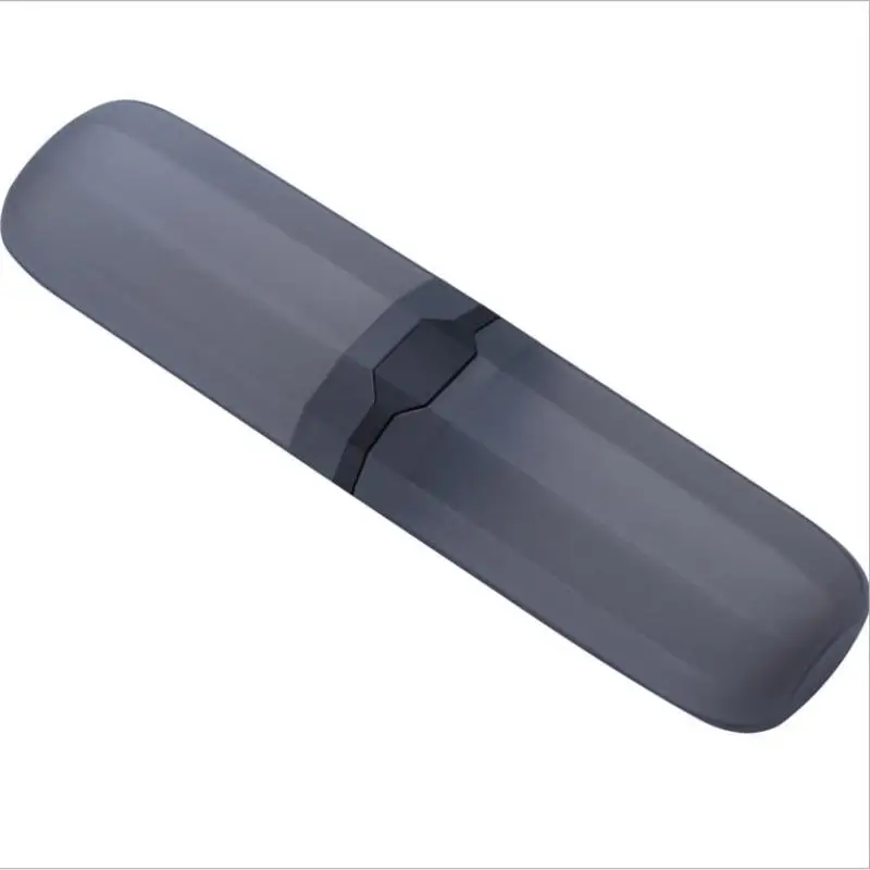 Translucent black VIERUODIS Пластик Ванная комната подставка для зубной пасты коробка компактная для путешествий Зубная щётка набор защиты карандаш для хранения канцелярских принадлежностей - Цвет: Translucent black