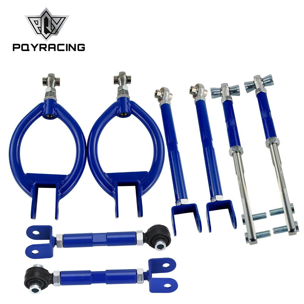 PQY для 89 94 240SX S13 Camber + Тяговый рычаг натяжение заднего пальца регулируемый синий 9816