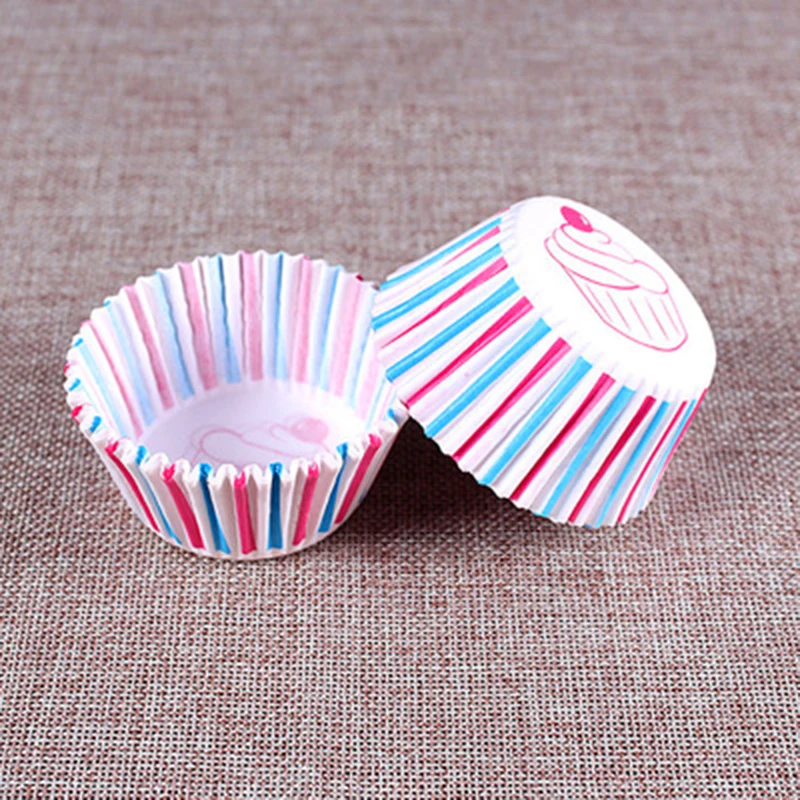 100 шт простая выпечка кекса жиронепроницаемая бумага булочки Чехлы для украшения