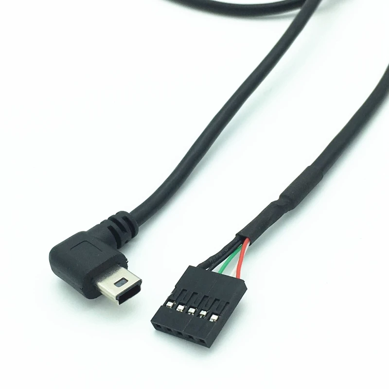 (2 штуки в упаковке) 50 см 90 градусов левый угол мини USB мужчина до 5 Pin Материнская