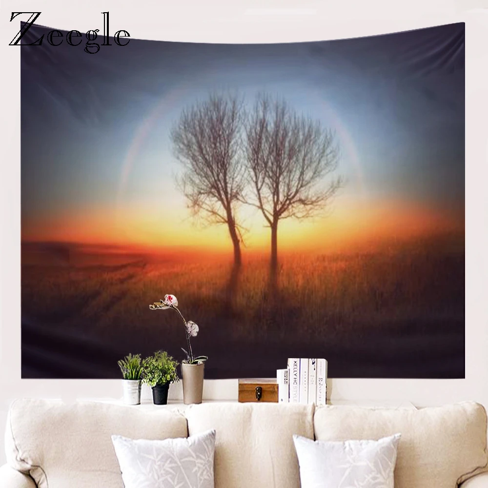 Zeegle Natural Pattern Creative Wall Hanging Tapestry Home Art Decor Blanket Bedspread Tapestry Tableclothes Window Curtain