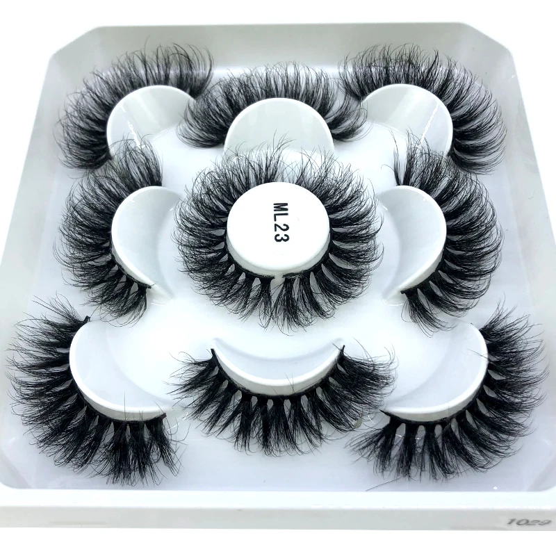 HBZGTLAD 5 pairs natural false eyelashes fake lashes long makeup 3d mink lashes eyelash extension mink eyelashes for beauty