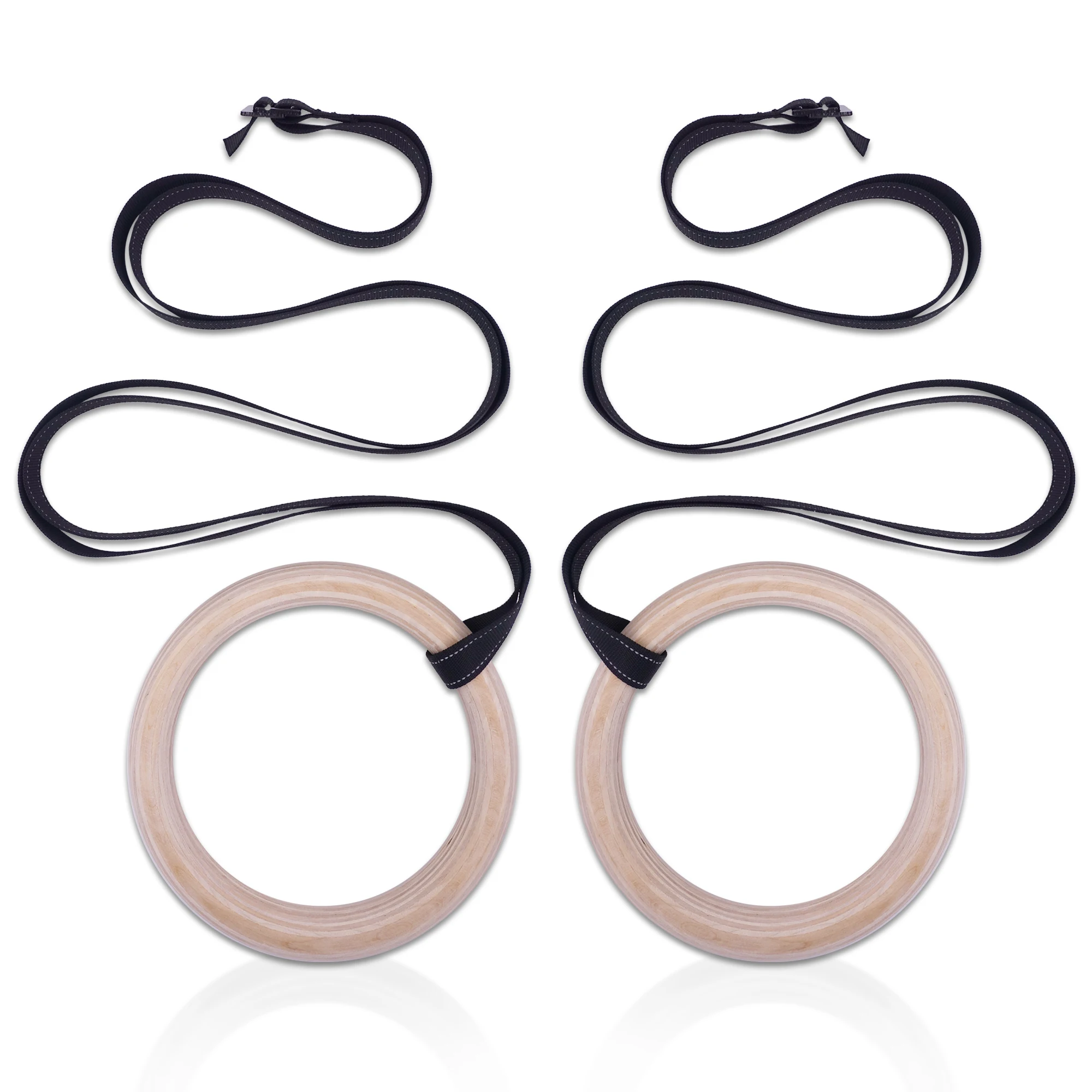 Gymnastic Rings 25/28mm with Adjustable Buckles 1-5M Straps for Fitness Home Gym Crossfit Pull Up Dips Muscle Ups Training
