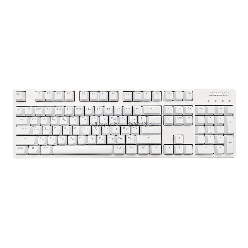104 Keycaps русская полупрозрачная подсветка для вишни клавиатура MX Switching оптовая