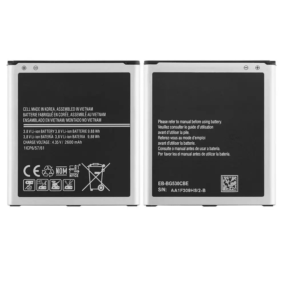 

3.8V 2600mAh Rechargeable Li-ion Replacement Phone Battery Fit for Samsung J3 J3109 J5 J5008 J5009 J500F G5308W G530H