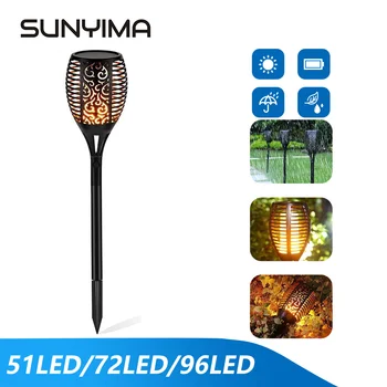 

SUNYIMA 72LED Light Solar Flame Light, Flashlight Flashing, Waterproof Outdoor Garden Light, Landscape Lawn Light, Street Light