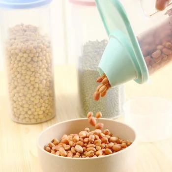 

4pcs Food Container Large Capacity Airtight Dry Food Container Durable