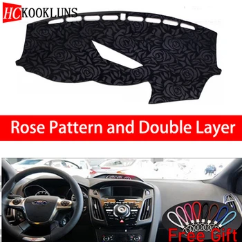 

Rose Pattern For Ford foucs ST 2012 2013 2014 2015 2016 Dashboard Cover Car Stickers Car Decoration Car Accessories Car Decals