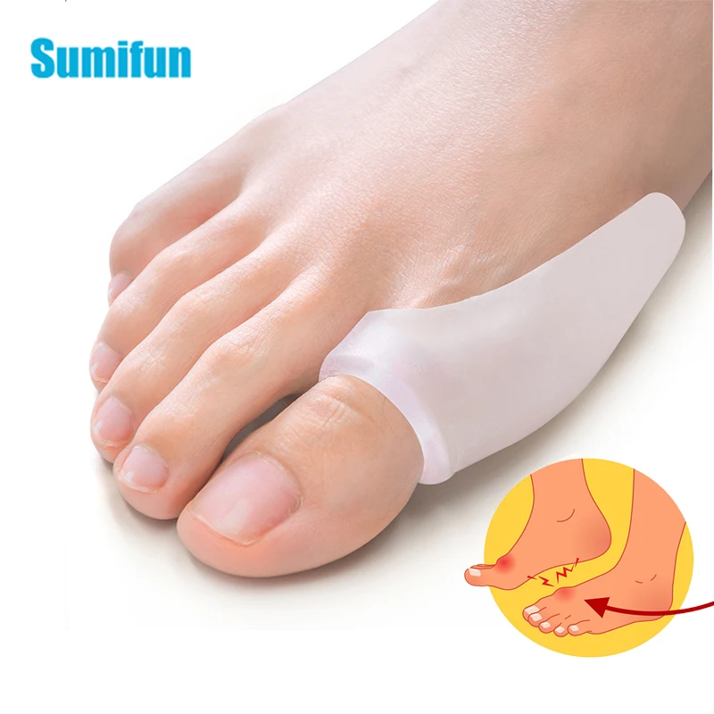 

6pcs Soft Silicone Toe Protector Thumb Adjuster Toe Separator Shield Bunion Pad Hallux Valgus Foot Care Pedicure Tools D2859