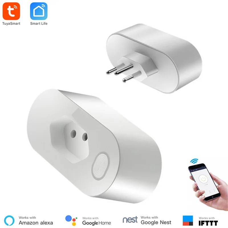

WiFi Smart Socket Via Alexa Google APP Voice Control Brazilian Standard Smart Socket Smart Home For Android Ios