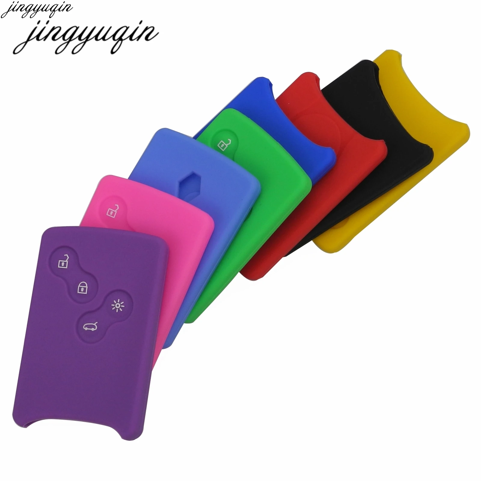 

Jingyuqin 30pcs For Renault Scenic Clio Laguan Megane Captur Kaptur Koleos Duster Sandero Twingo 4 Buttons Silicone Key Cover