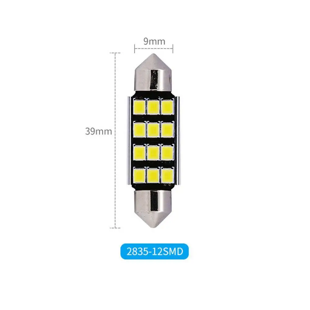 Автомобильный светодиодный светильник 8SMD 31 мм 36 мм/39 мм/41 мм 2835 C5W DC 12V авто лампа Подсветка салона - Испускаемый цвет: 39MM single