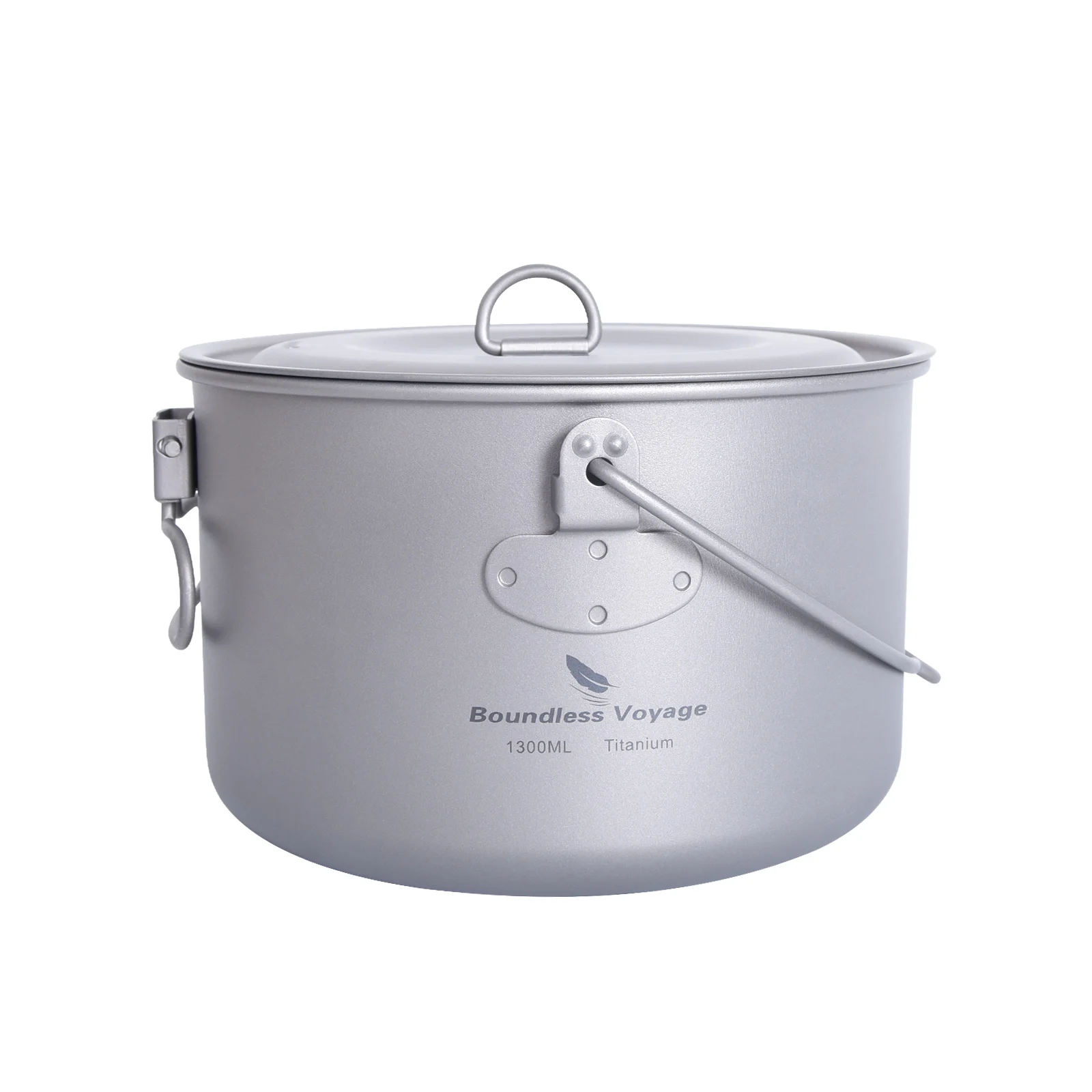 Pentola Da Campeggio In Titanio Boundless Voyage - 1950 Ml, Leggera, Con Manico Pieghevole