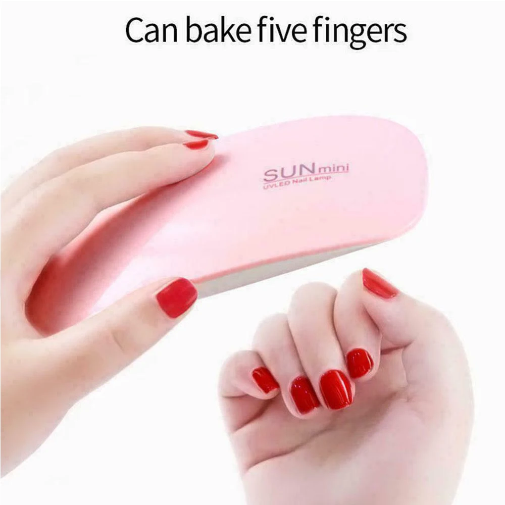 Nail Gel 9 LED Nail Dryer Portable USB Cable UV Curing Lamp for Gel Based Polishes Manicure Pedicure Machine