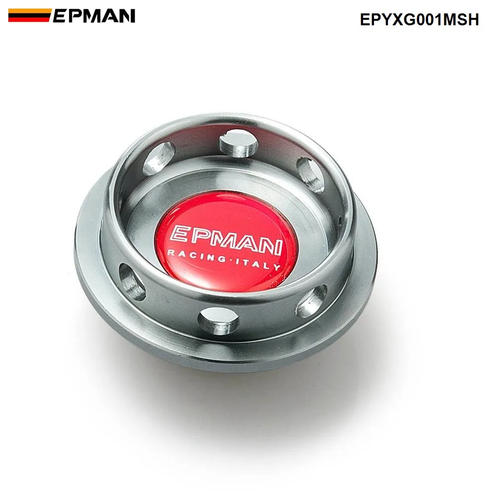 Спортивный EPMAN заготовка Серебряный моторный Масляный Фильтр Крышка топливного бака Крышка для Mitsubishi jdm EPYXG001MSH - Цвет: Серый