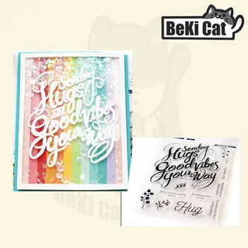 

words hug Clear Stamps for DIY Scrapbooking/Card Making Fun Decoration Supplies