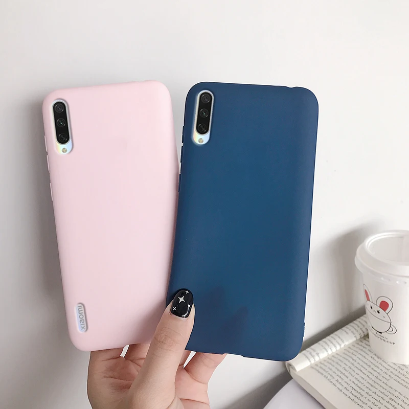 Матовый яркий однотонный чехол для Xiaomi Mi 9 Lite Mi9Lite Mi 9 Lite 6,39 умный чехол для телефона TPU резиновый мягкий силиконовый чехол-бампер