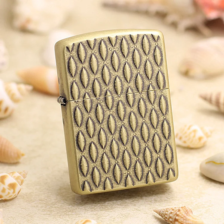 

Genuine Zippo oil lighter copper windproof Bronze 3D oval cigarette Kerosene lighters Gift With anti-counterfeiting code