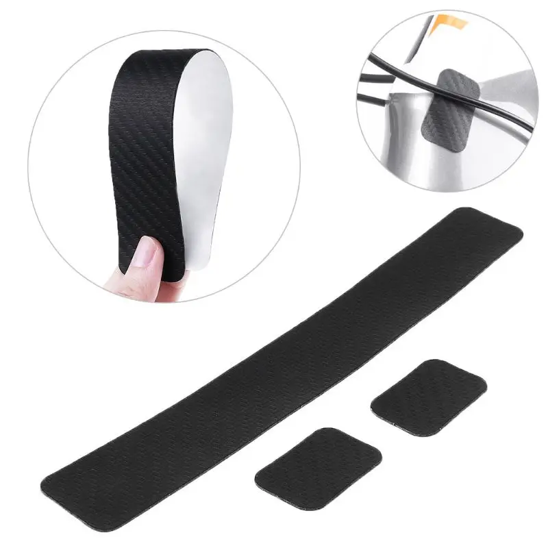 

3 Pcs Carbon Fiber Sticker Bike Bicycle Frame Protector Chain Stay Guard Cover Sleeve Pad Anti-abrasion