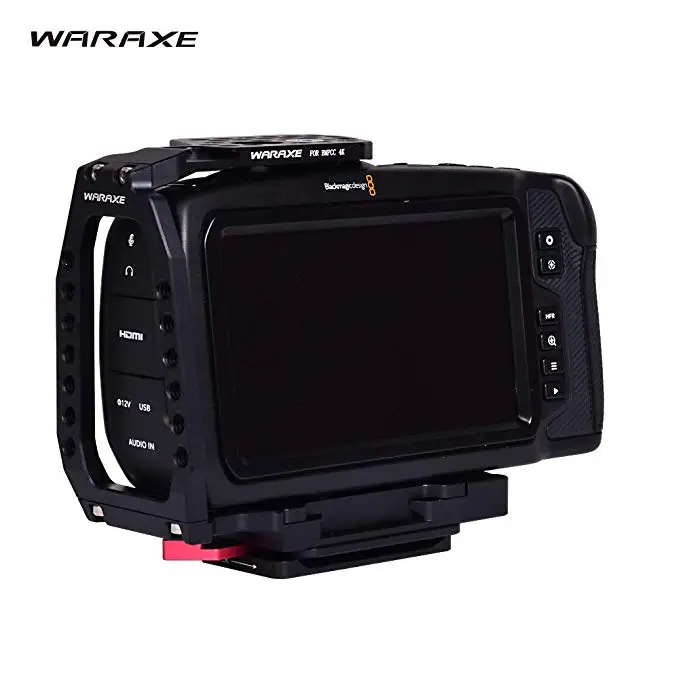 

WARAXE BMPCC 4k Cage Built-in QR Plate Fits Arca Swis Full Cage Half Cage for Blackmagic Design Pocket Cinema Camera Accessories
