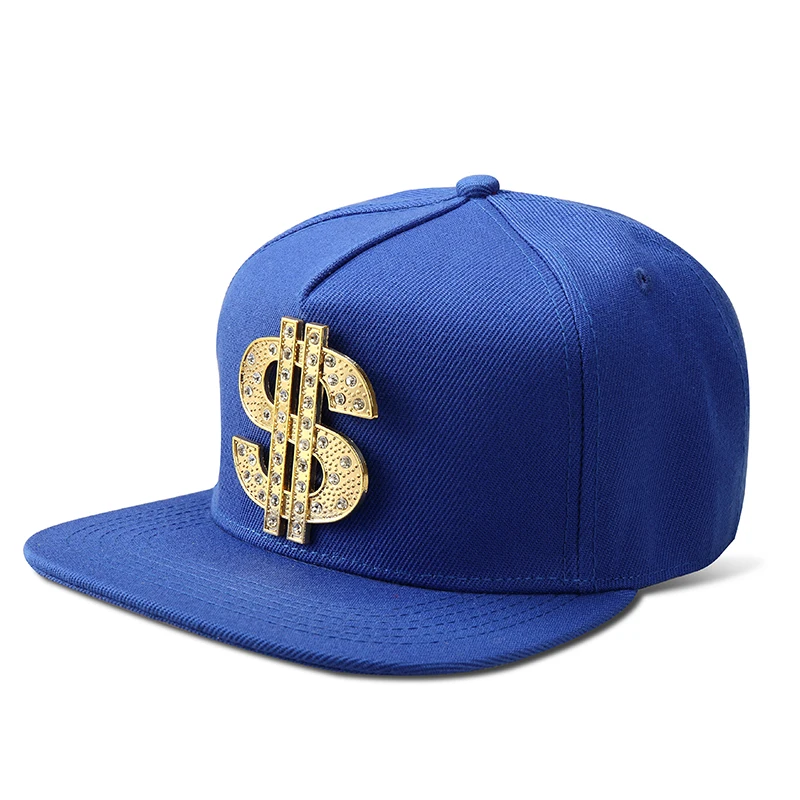 Мужская бейсбольная Кепка s Iced Out, золотой доллар, хлопковая Повседневная Кепка, унисекс, DJ, хип-хоп, рэп, 5 панелей, Snapback, шапки для мужчин и женщин