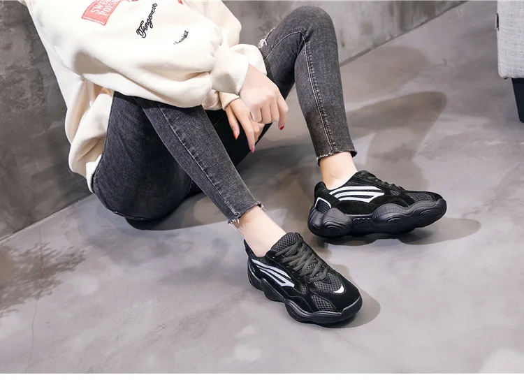 primavera y verano nuevo красный Harajuku moda cómoda salvaje Повседневный транспарантный malla Zapatos mujer