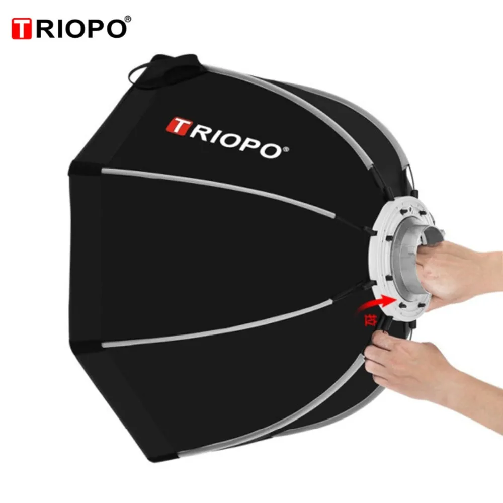 Triopo 55 см K55cm S55cm Photo Portabe Bowens Mount Octagon Umbrella софтбокс+ Сотовый уличный софтбокс для GODOX Studio Strobe