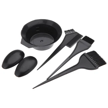 

5Pcs Hairdressing Brushes Bowl Combo Salon Hair Color Dye Tint Tool Set Kit
