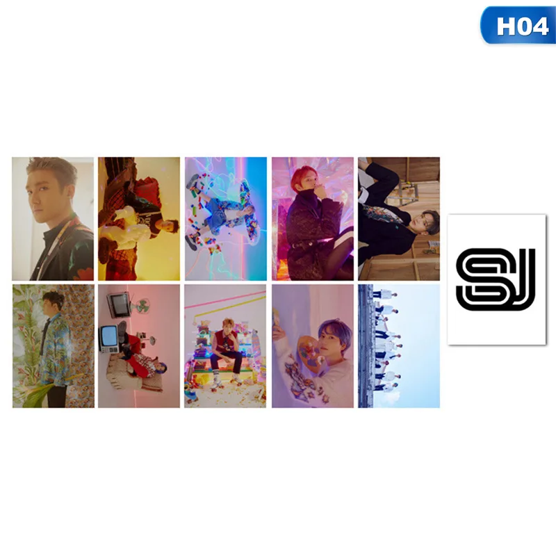 Kpop Super Junior девятый альбом Time_Sli автограф Фотокарта Дон коллективные карты Eun Hyuk Danger бумажные фото карты фотография