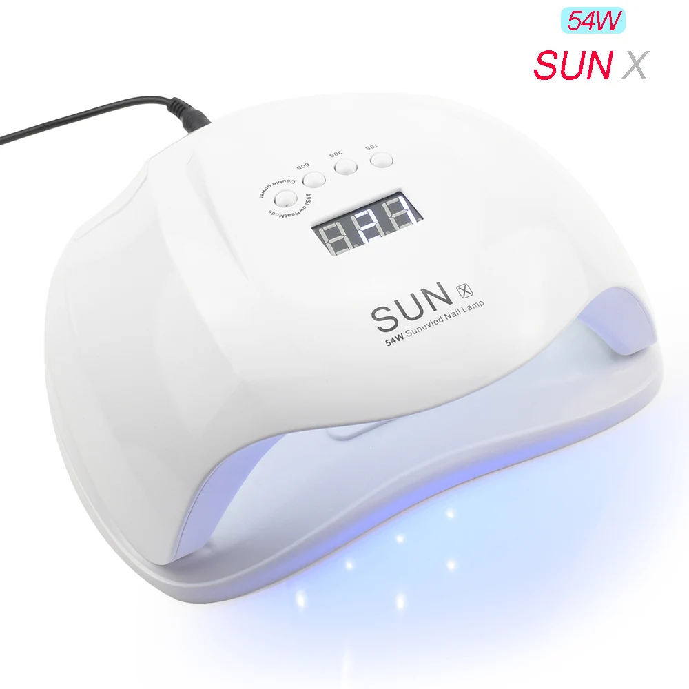 Сушилка для ногтей SUNX 54 Вт УФ светодиодный светильник с ЖК дисплеем 36 s лампа