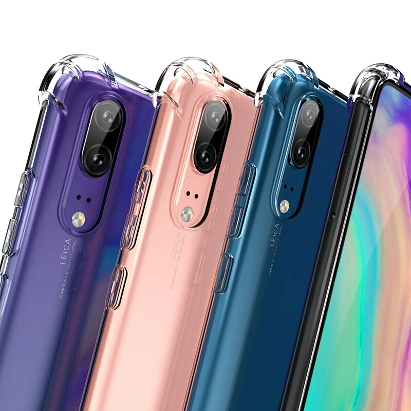 luxury Transparent Soft Silica gel Phone Case For Huawei P30 pro case for P20 P10 lite mate20 30 honor 9 10 Protection cover |
